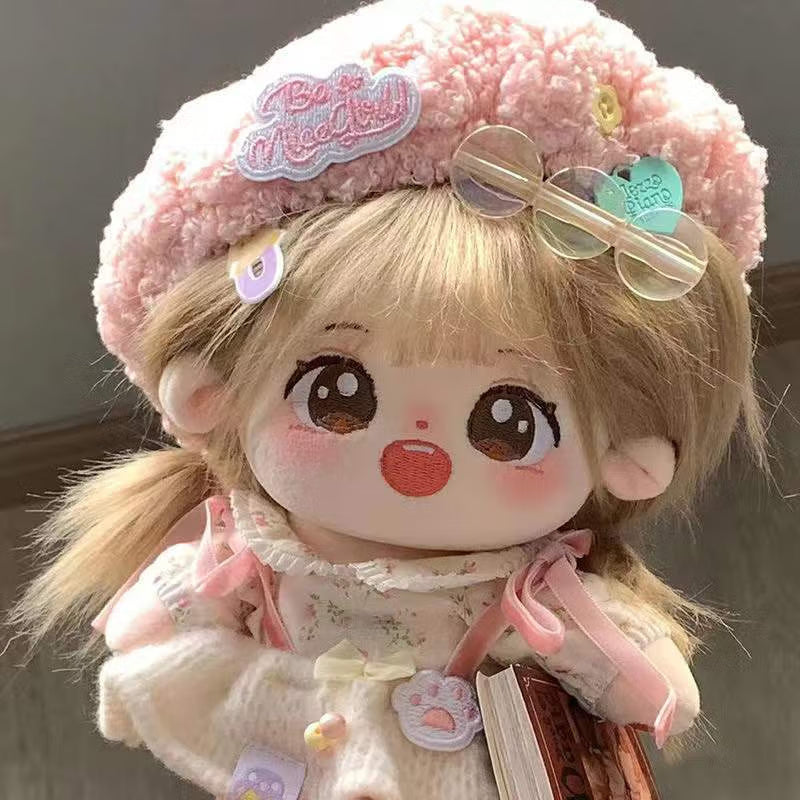 Ponytail Cotton Doll - 20CM Poseable & Dress-Up Girl Plush Toy, Perfect Birthday Gift for Girlfriend