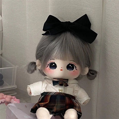 Ponytail Cotton Doll - 20CM Poseable & Dress-Up Girl Plush Toy, Perfect Birthday Gift for Girlfriend