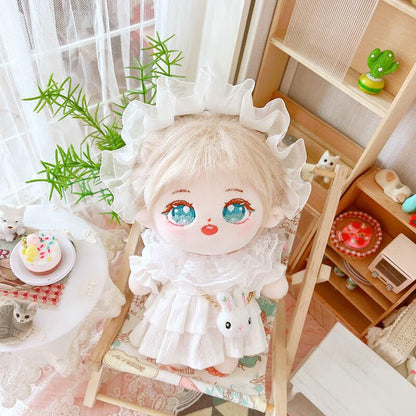 Ponytail Cotton Doll - 20CM Poseable & Dress-Up Girl Plush Toy, Perfect Birthday Gift for Girlfriend